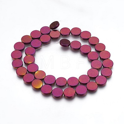 Electroplated Non-magnetic Synthetic Hematite Beads Strands G-P392-S-1