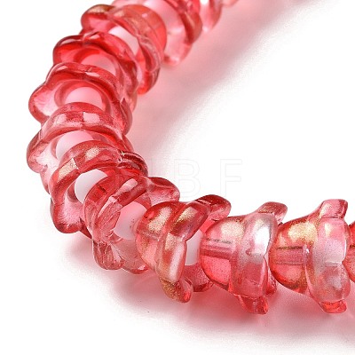 Transparent Glass Beads Strands LAMP-H061-01D-07-1