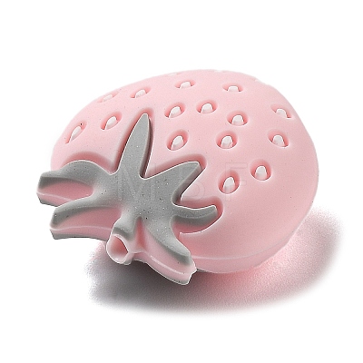 Strawberry Food Grade Eco-Friendly Silicone Focal Beads SIL-K003-01B-1