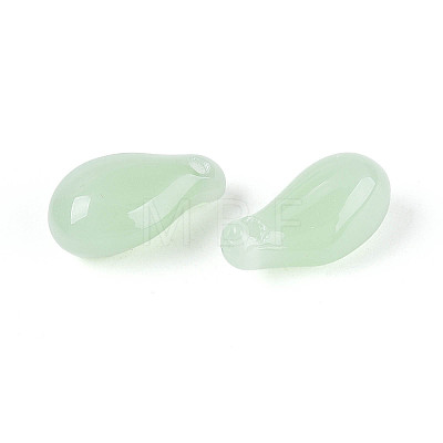 Transparent Glass Teardrop Charms GLAA-T030-03-02-1
