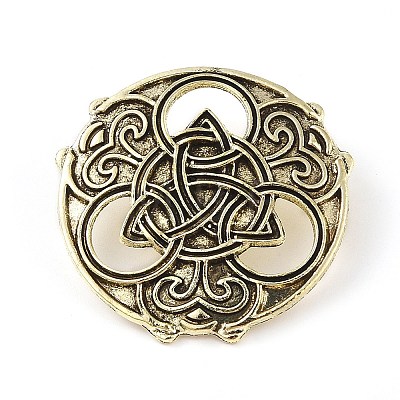 Tibetan Style Alloy Brooches JEWB-O016-01AB-1