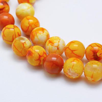 Natural Crackle Agate Beads Strands G-K203-88-8mm-1