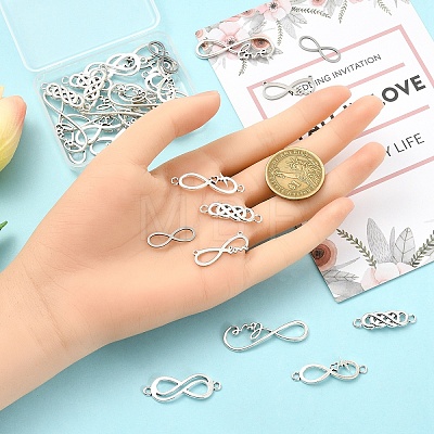 30Pcs 6 Styles 201 Stainless Steel & Alloy Connector Charms STAS-YW0003-10-1