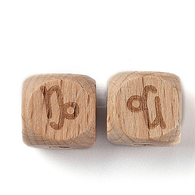 Natural Wood Constellation Beads WOOD-M002-10-1