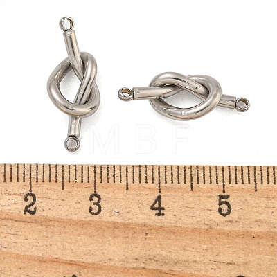 304 Stainless Steel Knot Links Connector Charms STAS-K290-02P-1