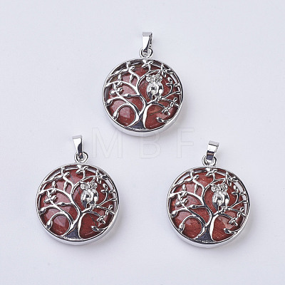 Natural Red Jasper Pendants G-K234-E05-1