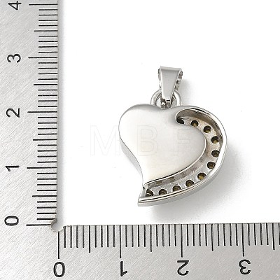 304 Stainless Steel Rhinestone Pendants STAS-R139-02P-1