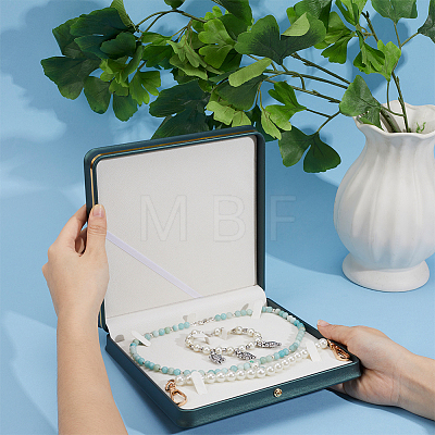 Imitation Leather Pure Color Flip-open Gift Boxes CON-WH0095-238A-01-1