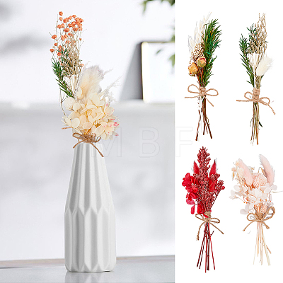 HOBBIESAY 8Pcs 8 Style Mini Dried Flower Bouquet AJEW-HY0001-33-1