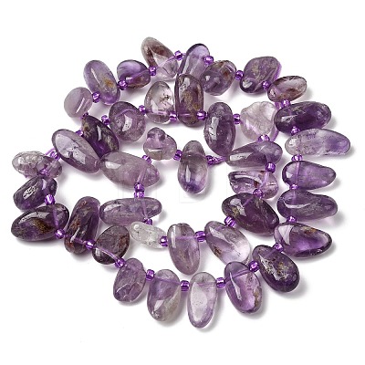 Natural Purple Phantom Quartz Purple Lodolite Quartz Beads Strands G-L649-D02-01-1
