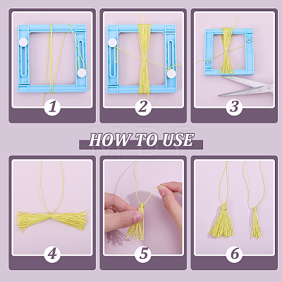 Plastic Tassel Maker Tool DIY-WH0591-559-1