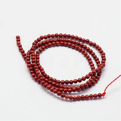 Natural Red Jasper Beads Strands G-N0221-01-2mm-1