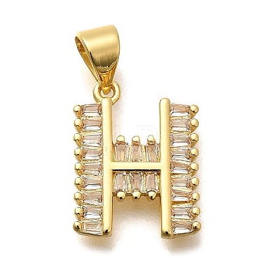 Rack Plating Brass Micro Pave Cubic Zirconia Pendants KK-L226-100G-H-1