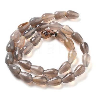 Natural Grey Agate Beads Strands G-B106-A13-02-1