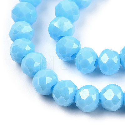 Electroplate Glass Beads Strands EGLA-A034-P10mm-A06-1
