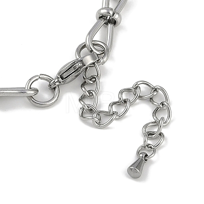 Anti-Tarnish 304 Stainless Steel 8 Shaped Link Chain Anklets AJEW-A057-08P-1