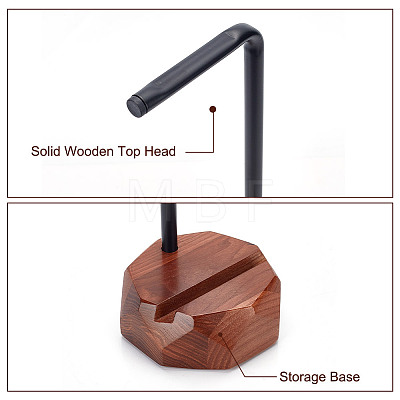 Wood Headset Display Stands Holder AJEW-WH0471-109B-1