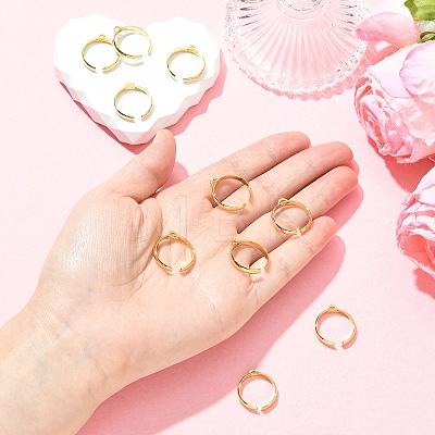 SHEGRACE Adjustable Brass Ring Components XGR0088G-132G-1