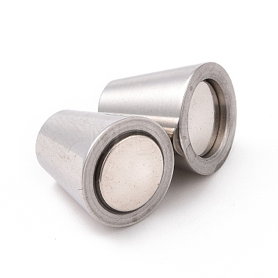 304 Stainless Steel Magnetic Clasps with Glue-in Ends STAS-K006-05C-4mm-1