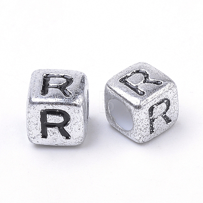 Plated Acrylic Beads X1-PB43C9308-R-1
