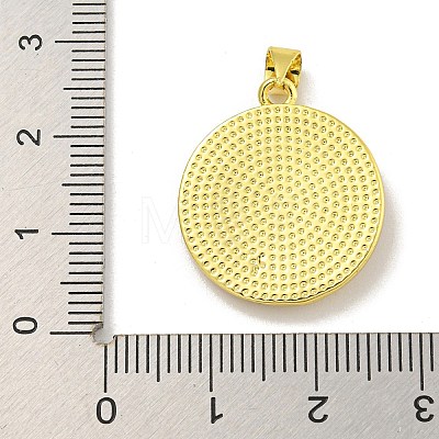 Rack Plating Brass Pave Nature Shell Religion Pendants KK-C074-31G-02-1