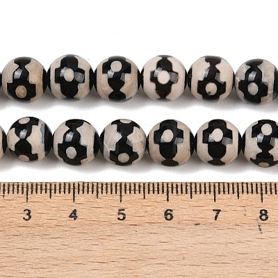 Tibetan Style dZi Beads Strands G-G328-A06-10mm-1