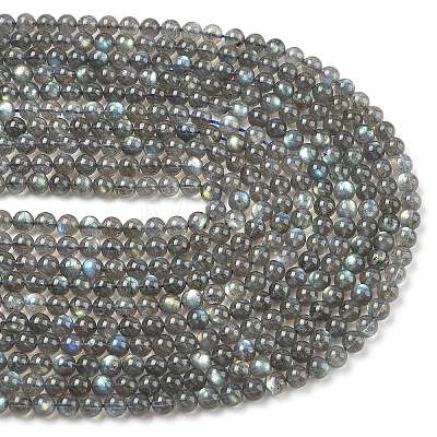 Natural Labradorite Beads Strands G-L654-O02-6mm-1