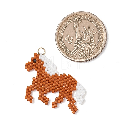 MIYUKI Delica Glass Seed Beaded Pendants PALLOY-MZ01247-02-1