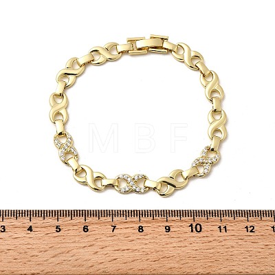 Brass Link Chain Bracelets for Women BJEW-H630-05G-1