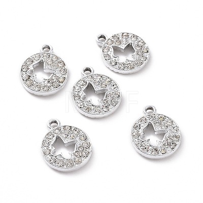 Alloy Crystal Rhinestone Pendants ALRI-C008-30P-1