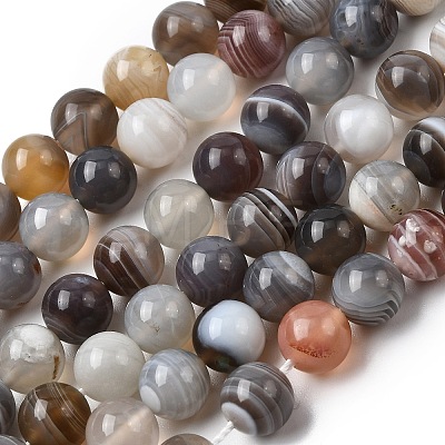Natural Botswana Agate Beads Strands G-H334-A01-02-1