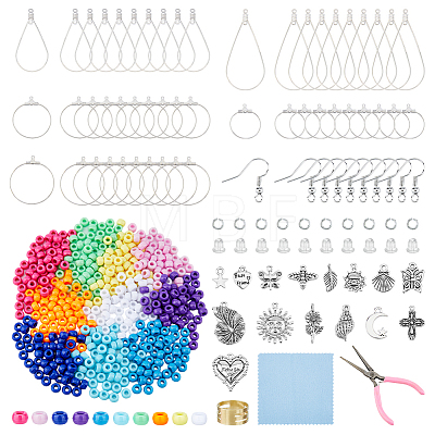 SUPERFINDINGS DIY Earring Making Kits DIY-FH0006-43-1