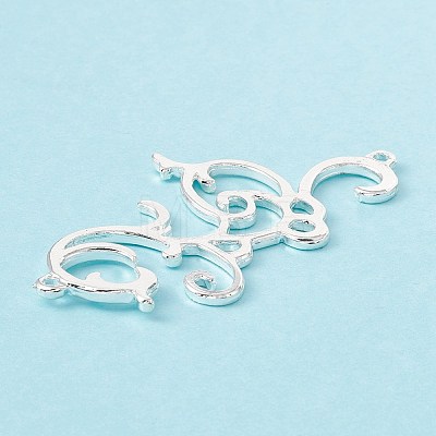 Antique Style Auspicious Clouds Alloy Connector Charms FIND-G016-03S-1