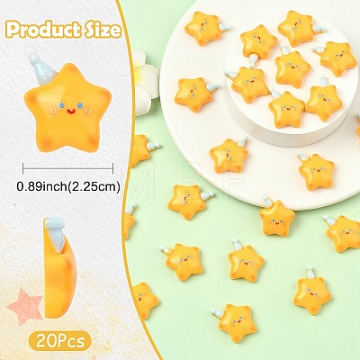 Opaque Resin Cabochons RESI-YW0005-38-1-1