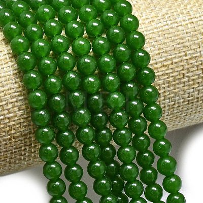 Natural Malaysia Jade Beads Strands G-L645-C01-6mm-05-1