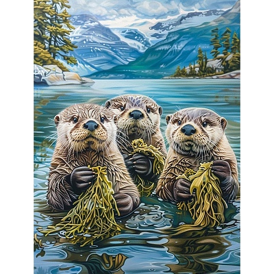 Sea Animal Theme DIY Diamond Painting Kit PW-WG3244B-03-1