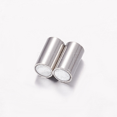 Brass Magnetic Clasps with Glue-in Ends KK-D270-P-1