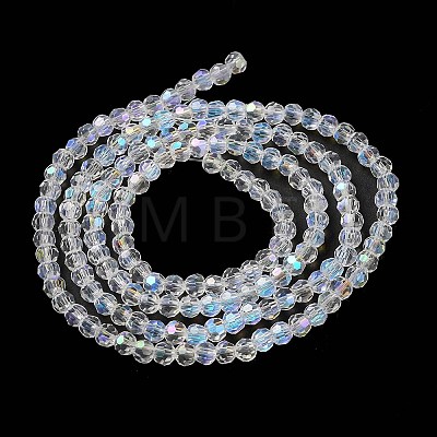 Electroplate Transparent Glass Beads Strands EGLA-A035-T3mm-L19-1