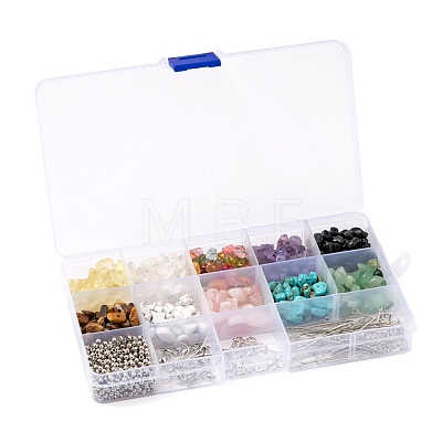 Mixed Stone Chip Beads Kit for DIY Jewelry Set Making DIY-FS0002-23-1