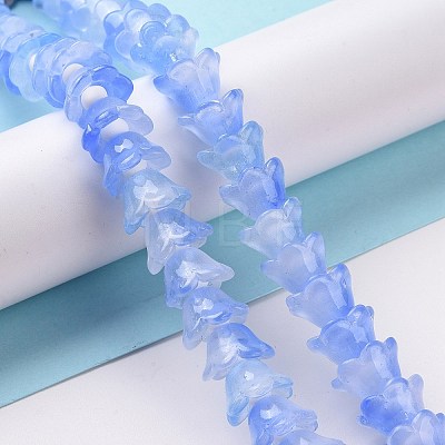 Transparent Glass Beads Strands LAMP-H061-01C-10-1