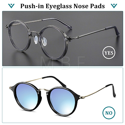 Gorgecraft 24 Sets 3 Style Silicone Eyeglass Nose Pads FIND-GF0004-33-1