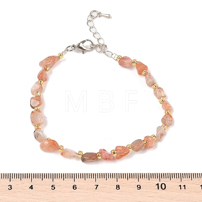 Natural Sunstone Beads Bracelets for Women BJEW-H623-02S-06-1