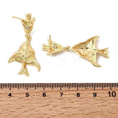 Brass Dangle Earrings EJEW-D352-06G-02-1
