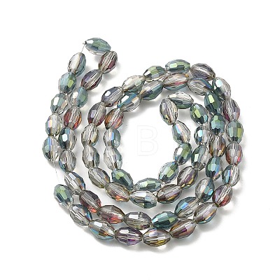 Electroplate Glass Beads Strands EGLA-J013-4x6mm-H02-1