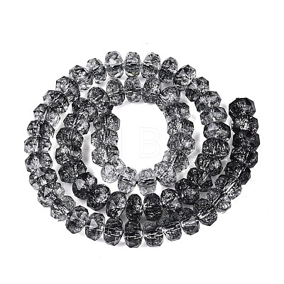 Crackle Transparent Glass Beads Strands GLAA-N068-03A-01-1