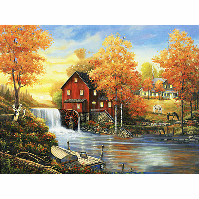 DIY House Scenery Diamond Painting Kits DIAM-PW0001-244C-1