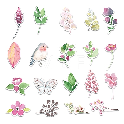 50Pcs PVC Paper Stickers PW-WG7F01D-01-1