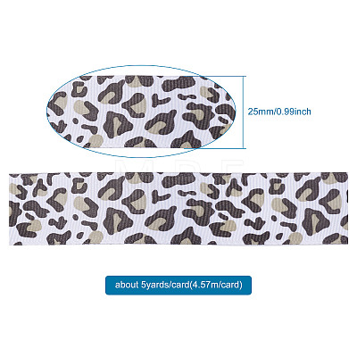 Leopard Printed Grosgrain Ribbons OCOR-TA0001-22B-1