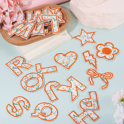 3 Bags Polyester Embroider Self-adhesion Thread Iron on/Sew On Patches PATC-TA0001-53-1