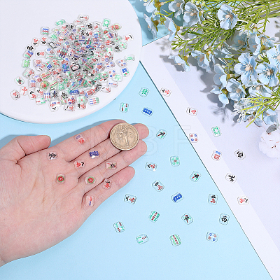 200Pcs Mahjong Resin Cabochons MRMJ-WH0089-40-1